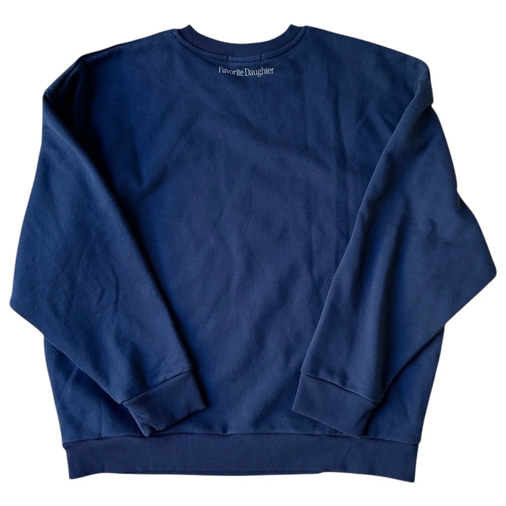 Favorite Daughter Sister Navy Blue Heart Crew Neck Pullover Sweatshirt Extra XL - Picture 3 of 15